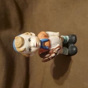 1956 Japan Porcelain Girl with Chicken Figurine